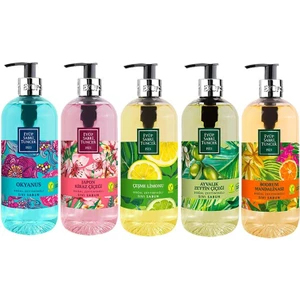 Eyüp Sabri Tuncer Sıvı Sabun Seti Ayvalık Zeytin Çiçeği, Çeşme Limonu, Japon Kiraz Çiçeği, Okyanus, Bodrum Mandalinası 500 ml