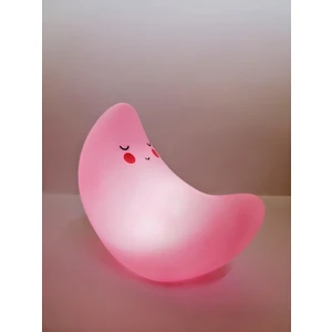 3D Silikon Ay Gece Lambası (Pembe)