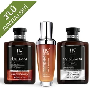Hc Care Complex 100 Ml, Şampuan 340 Ml, Krem 340 ml 3'lü Set Yeni Ambalaj