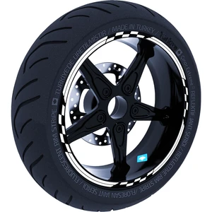 Çınar Extreme Moto Gp Yarış Bayraklı Jant Şeridi Sticker Reflektif & Floresan Renkler Çınar Extreme