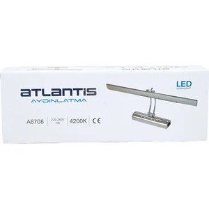 Aral LED 7 Watt Anahtarlı Çift Sıra Ledli  Krom Kasa 40 cm Duvar, Banyo, Resim ve Tablo Apliği