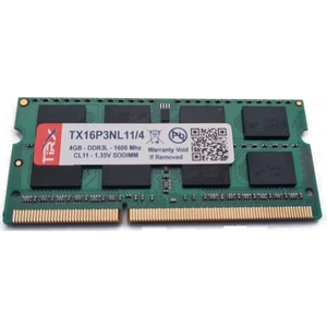 Tırx 4 GB DDR3L 1600 Mhz CL11 Ram – TX16P3NL11/48682773012125