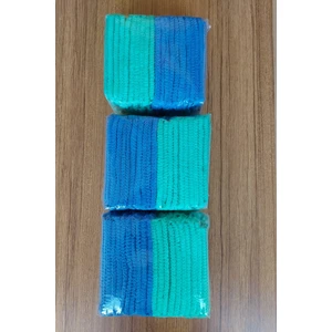 Çamder Tekstil Yeşil - Mavi Tek Kullanımlık Saç Bonesi - Akordiyon, Nonwoven 240 Adet Bone (50 cm x 45 cm Ebat )