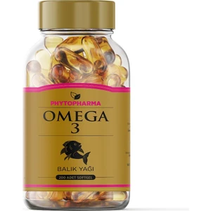 Omega 3 Balık Yağı 670 Mg With Vitamin E , 200 Adet Softgel
