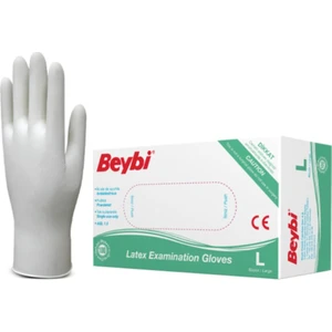 Latex Pudralı Muayene Eldiven L 100'LÜ