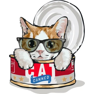 Art Pap Konserve Kedi Sticker