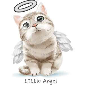 Art Pap Angel Cat - Melek Kedi Sticker