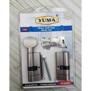 68 mm Bilyalı Tuzaklı Kapı Kilit Göbeği Barel Seti 2li