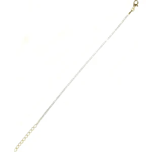 Agora Silver 925 Ayar Gümüş Beyaz Taşlı Su Yolu Bileklik