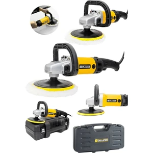 Alman Ps-76 3000 Watt 6 Kademe Devir Ayarlı Metal Şanzuman Polisaj Makinası Zımpara Pasta Cila Makinesi Sarı