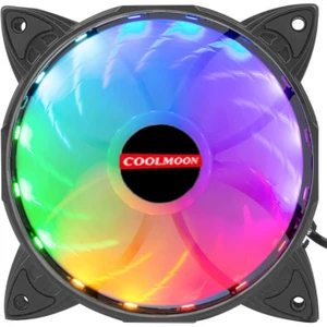 Cool Moon RGB PC Soğutma Fanı 12V RGB 4 Pinli 12 cm Sessiz Kasa Fan