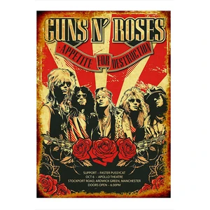 Guns N Roses Dekoratif Ahşap Tablo