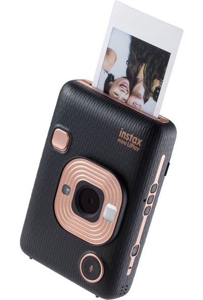 Instax Mini Liplay Hybrid Elegant Black Fotoğraf Makinesi - 10'lu Mini Film ve Powerbank