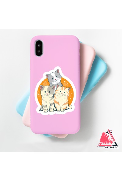 Art Pap Cat Family - Kedi Ailesi Sticker