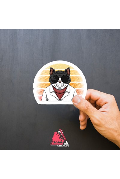 Art Pap The Cat Father - Kedi Baba Sticker