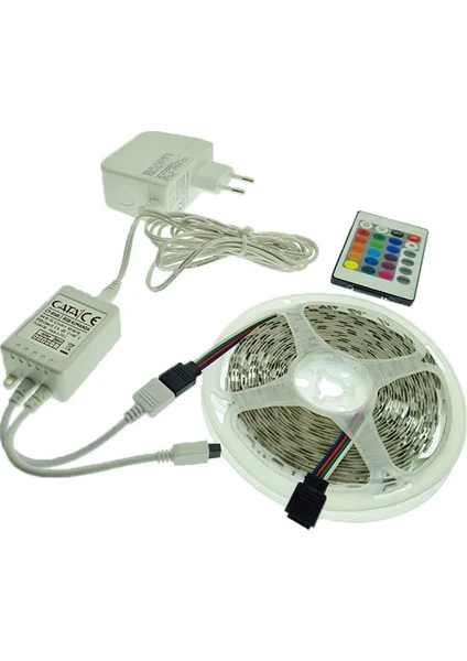 Mutfak Tezgahı Için Rgb 2mt Adaptör & Kumanda Şerit LED Hazır Set