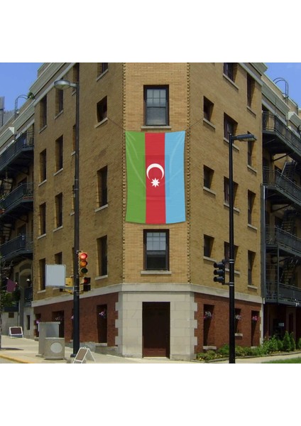 Azerbaycan Cumhuriyeti Bayrağı -200X300CM Bayrak Raşel Kumsş - Flama - Bayrak