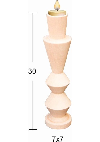Ahşap Şamdan Şa-08