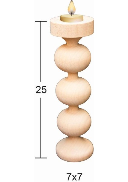 Ahşap Şamdan Şa-25