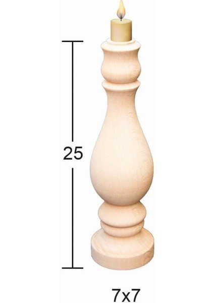 Ahşap Şamdan Şa-32