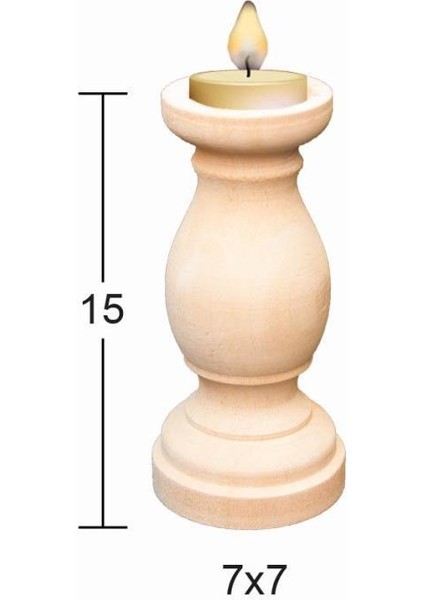 Ahşap Şamdan Şa-38