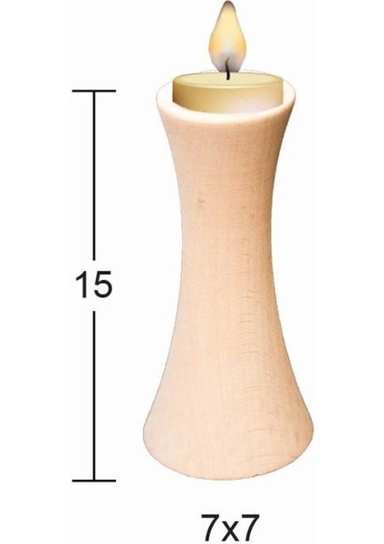 Ahşap Şamdan Şa-40