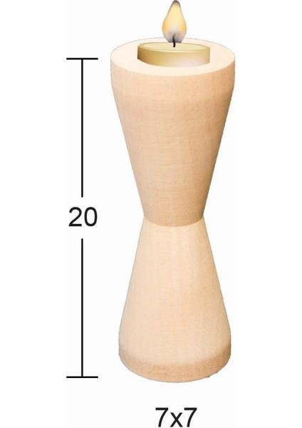 Ahşap Şamdan Şa-42