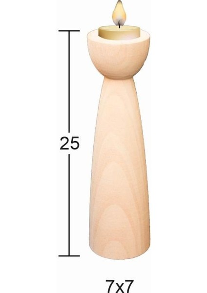 Ahşap Şamdan Şa-43