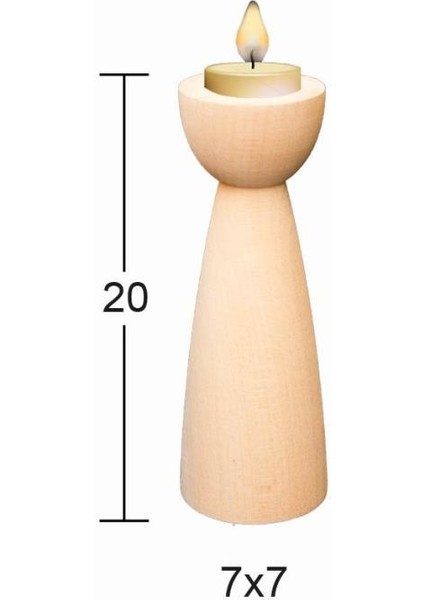 Ahşap Şamdan Şa-44