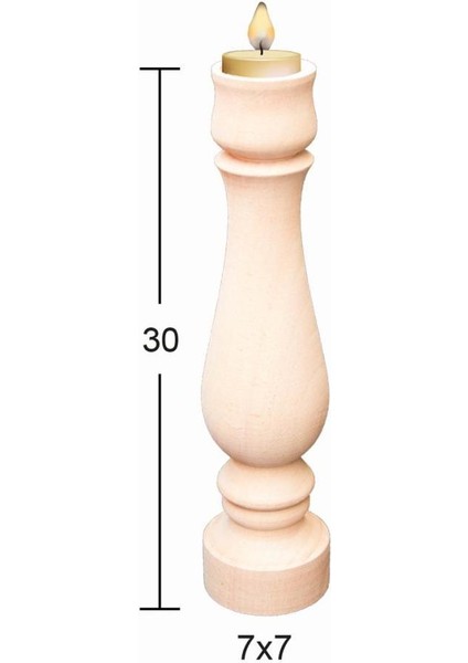 Ahşap Şamdan Şa-45