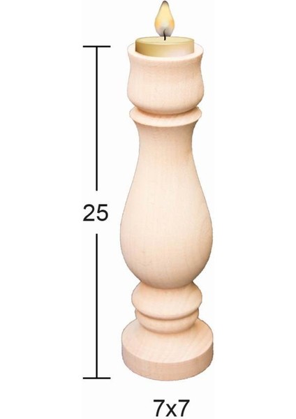 Ahşap Şamdan Şa-46