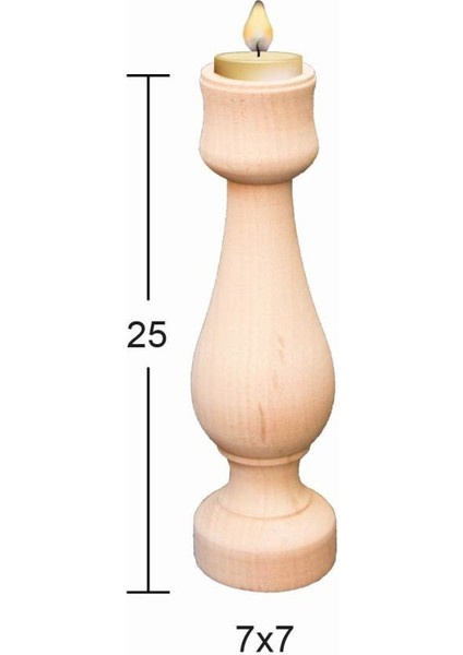 Ahşap Şamdan Şa-48