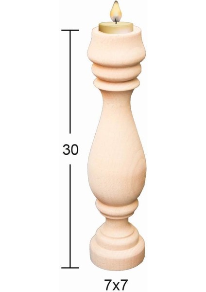 Ahşap Şamdan Şa-49