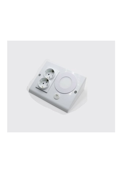 Mutfak Dolap Altı & Tezgah Altı Priz 3W Beyaz LED Aydınlatmalı