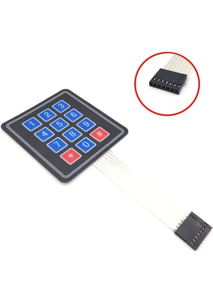 3x4 Membran Tuş Takımı - Keypad