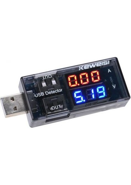 USB Akım Ölçer Çift USB Çıkışlı Voltmetre Ampermetre Ölçüm Aleti fiyatları