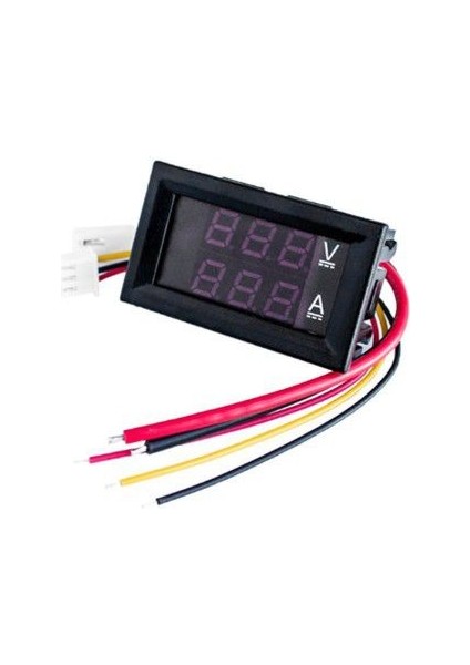 Dijital Dual Voltmetre Ampermetre Volt Akım Ölçer Dc 0-100V 10A