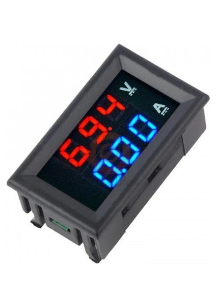 Dijital Dual Voltmetre Ampermetre Volt Akım Ölçer Dc 0-100V 10A