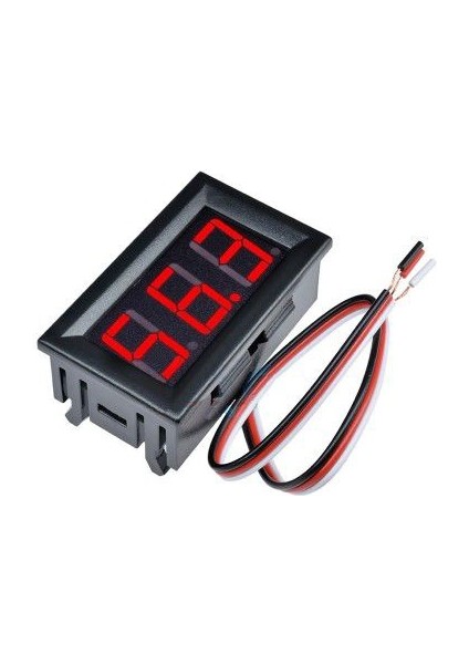 Dijital Voltmetre Dc 0-100V - Gerilim Ölçer Kırmızı