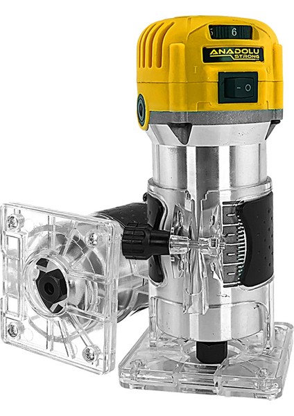 Anadolustrong ANS1028 600W Formika Traşlama Freze Makinası Sarı Mavi