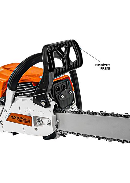 Anadolu Strong Anadolustrong ANS1041 2.9hp Benzinli Motorlu Testere 45CM Palalı Ağaç Kesme Motoru Hediyeli