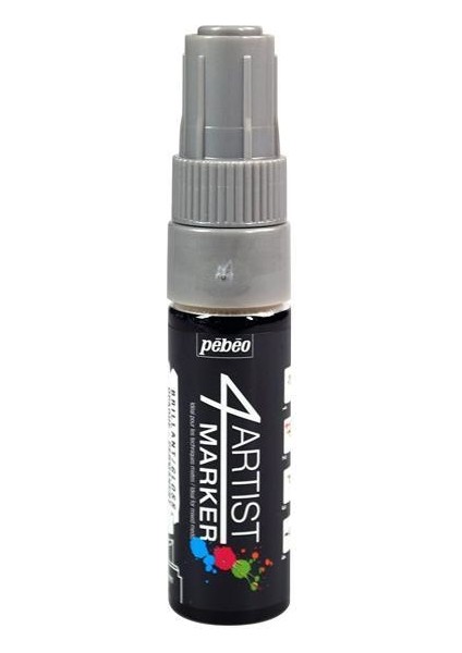 4ARTIST Oil Marker Kesik Uç Yağlı Boya Kalemi 8 mm Silver