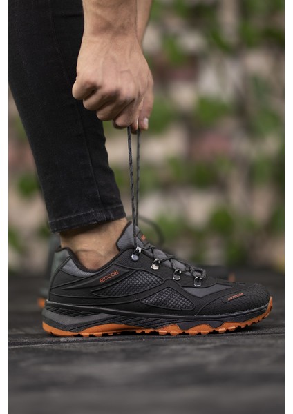 3D Rubber Trekking Ayakkabı Kısa Topuklu Koku Yapmayan İç Astar Füme Turuncu fırsatları