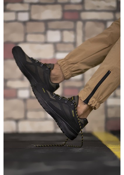 Haki Trekking Ayakkabı Yüksek Topuklu Su Geçirmez 1.sınıf Malzeme 00128030