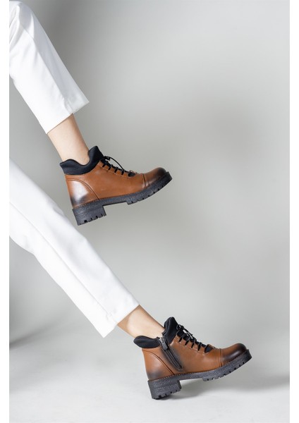 Kadın Bot 1. Sınıf Deri Fermuarlı Bağcıklı Su Geçirmez Koku ve Terleme Önleyici Kışlık Model fiyatları