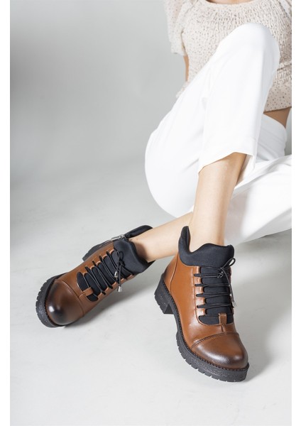 Kadın Bot 1. Sınıf Deri Fermuarlı Bağcıklı Su Geçirmez Koku ve Terleme Önleyici Kışlık Model fırsatları