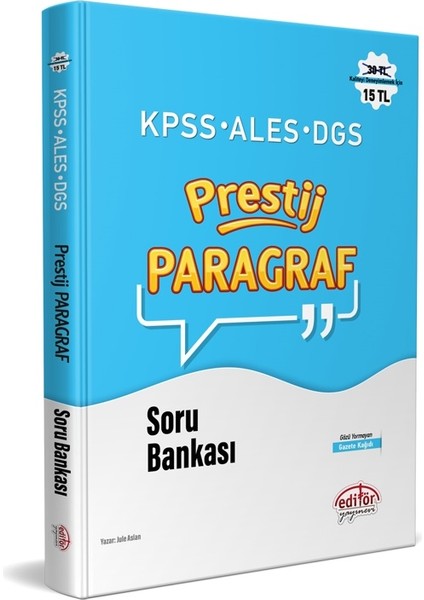 KPSS - ALES - DGS Prestij Paragraf Soru Bankası