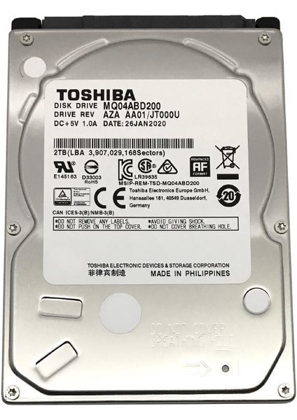 MQ04ABD200 2tb 5400 Rpm 128MB Sata 6.0gb/s 2.5" HDD