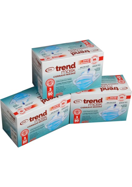 Trendmask Cerrahi Maske 3X50'Lİ Kutu