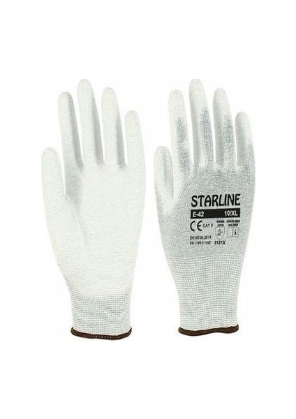 E-42 Antistatik Pu Eldiven Beden 10 Numara x 10 Adet